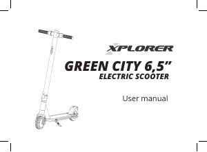 Manual de uso Xplorer Green City Patinete eléctrico