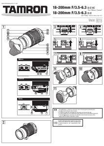 Handleiding Tamron B0018 Objectief