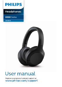 Manual Philips TAH8506BK Headphone