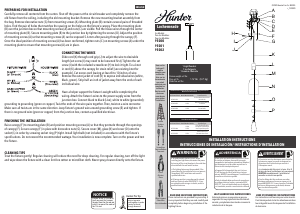 Manual de uso Hunter 19201 Lochemeade Lámpara