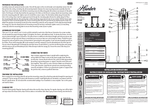 Manual de uso Hunter 19160 Hartland Lámpara