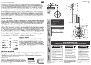 Manual de uso Hunter 19225 Stone Creek Lámpara