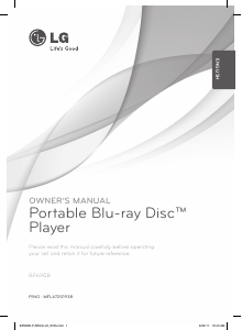 Manual LG BP690B Blu-ray Player