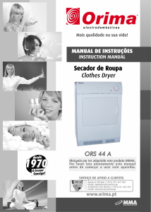 Manual Orima ORS 44 A Máquina de secar roupa