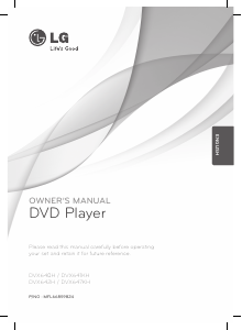 Manual LG DVX647KH DVD Player