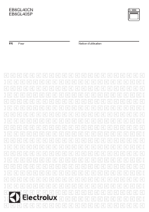 Mode d’emploi Electrolux EB6GL40CN Four