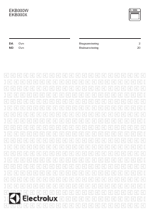 Bruksanvisning Electrolux EKB000W Ovn