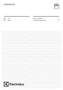 Mode d’emploi Electrolux EOB2400AOZ Four