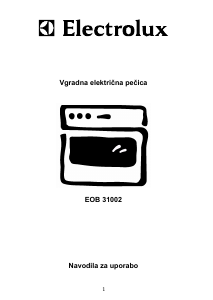 Priročnik Electrolux EOB31002X Pečica