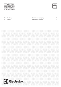Priročnik Electrolux EOB3400DOX Pečica