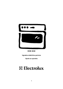 Priručnik Electrolux EOB3630W Pećnica