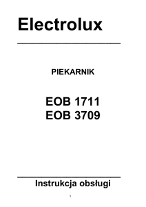 Instrukcja Electrolux EOB3709XN Piekarnik