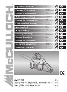 Manual McCulloch Mac 540E Chainsaw