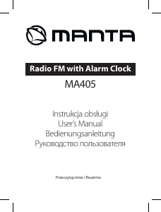 Instrukcja Manta MA405 Radiobudzik