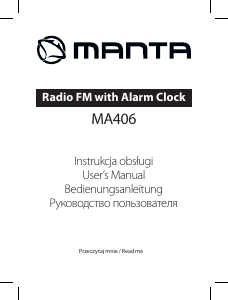 Bedienungsanleitung Manta MA406 Uhrenradio