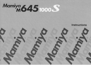 Handleiding Mamiya M645 1000S Camera