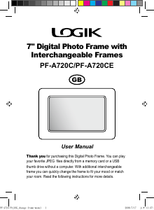 Handleiding Logik PF-A720C Digitale fotolijst