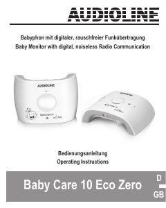 Manual Audioline Baby Care 10 Eco Zero Baby Monitor