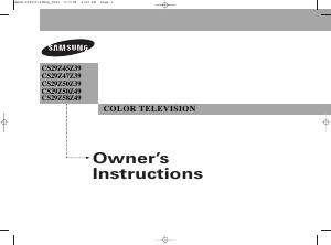 Manual Samsung CS29B850F4 Television