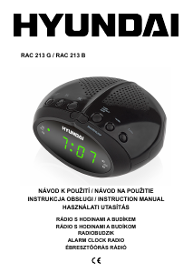 Manuál Hyundai RAC 213 B Rádio s alarmem