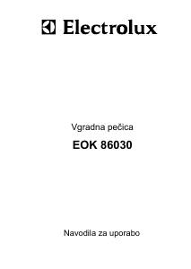 Priročnik Electrolux EOK86030X Pečica