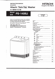 Manual Hitachi PS-140MJ Washing Machine