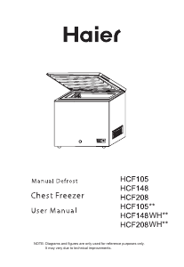 Manual Haier HCF105 Freezer