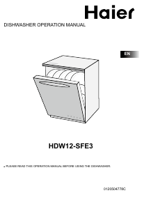 Manual Haier HDW12-SFE3 Dishwasher