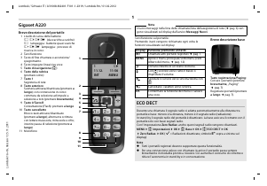 Manuale Gigaset A220 Telefono senza fili