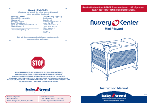 Handleiding Baby Trend PY90973 Nursery Center Box