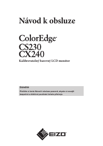Manuál Eizo ColorEdge CS230 LCD monitor