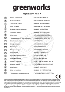 Manual de uso Greenworks Optimow 5 Cortacésped