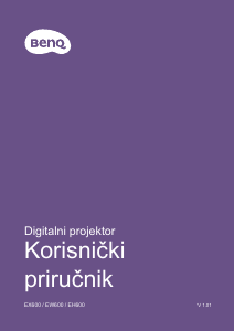 Priručnik BenQ EW600 Projektor