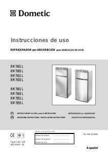 Manual de uso Dometic RM 7601 L Frigorífico combinado