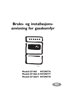 Bruksanvisning Electrolux CF866V Komfyr