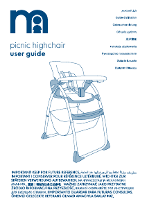 Manual de uso Mothercare Picnic Silla alta de bebé