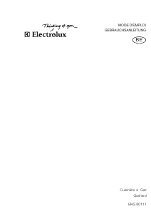 Mode d’emploi Electrolux EKG60111 Cuisinière