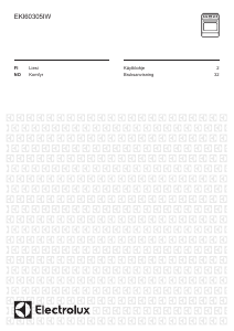 Käyttöohje Electrolux EKI60305IW Liesi