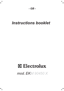 Manual Electrolux EKM90450X Range