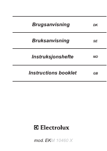 Brugsanvisning Electrolux EKM90450X Komfur