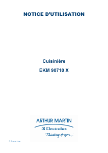 Mode d’emploi Electrolux EKM90750X Cuisinière