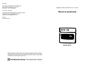 Návod Electrolux EON3610X Sporák