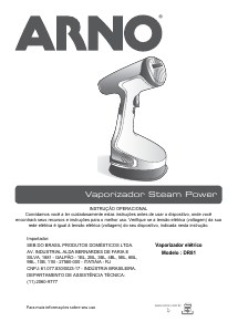 Manual Arno DT8140B3 Steam Power Vaporizador de vestuário