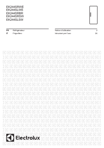 Mode d’emploi Electrolux EK244SLSW Réfrigérateur