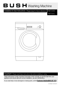 Manual Bush RET721B Washing Machine