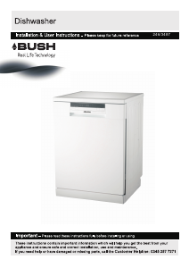 Manual Bush DWFS146W Dishwasher