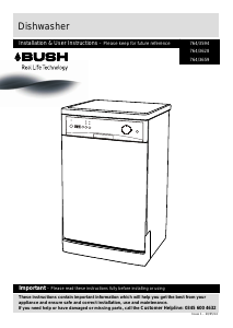 Manual Bush WV9-6W Dishwasher