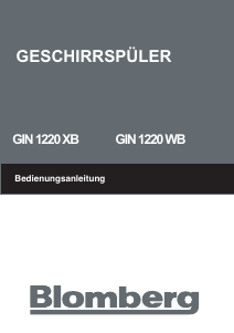 Bedienungsanleitung Blomberg GIN 1220 WB Geschirrspüler