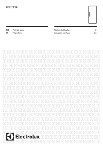 Mode d’emploi Electrolux IK283SAL Réfrigérateur