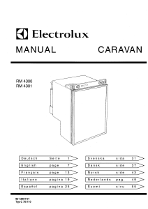 Manual de uso Electrolux RM4300 Refrigerador